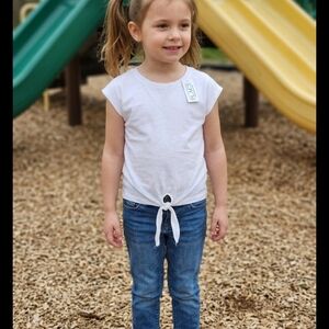 The Children's Place White Tie-Front Tee - Girls